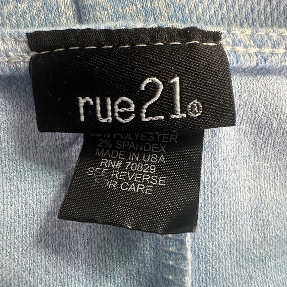 Rue21 Y2K Babydoll Dress XS Soft Girl Pastel Blue Plaid Coquette Sweetheart Neck - Picture 10 of 11